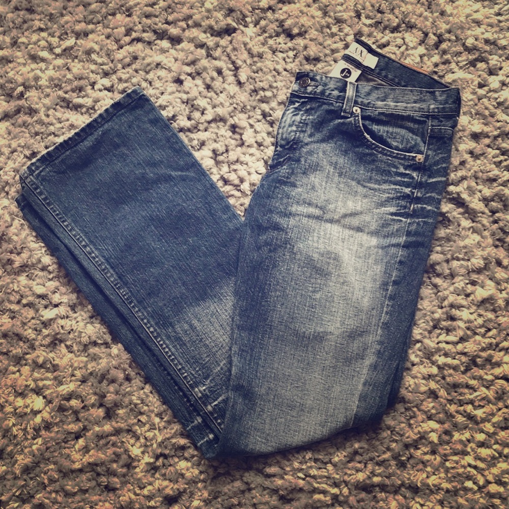 AX Low Rise Boot Cut Jeans